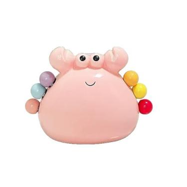 Imagem de Conjunto de garfos pequenos de aço inoxidável para sobremesa de caranguejo fofo com pote de armazenamento de cerâmica - palhetas de frutas seguras para casa e festa