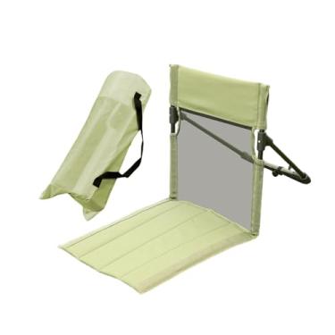 Imagem de Qraatosi Cadeira de Chão com Encosto, Cadeira de Praia Dobrável, Cadeira de Estádio, Cadeira de Camping com Bolsa de Transporte para Jardim, Caminhadas E Pátio, Verde