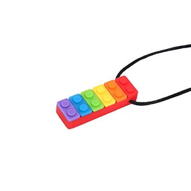 Imagem de Naroote Colar Com Pingente de Mastigação, Mordedor de Silicone de Alta Resistência à Tração Azul para Crianças Com Necessidades de Busca Sensorial (#1)