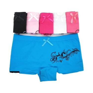 Imagem de Calcinhas Femininas De Algodão Com Cintura Baixa Estampa De Estrelas P