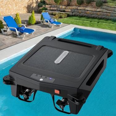 Imagem de Limpador de Skimmer de Piscina RobóTico AutomáTico Movido a Energia Solar, Limpador de Piscina Solar de Modo Duplo com PrevençãO de ObstáCulos Durante o dia e Limpeza ContíNua Noturna