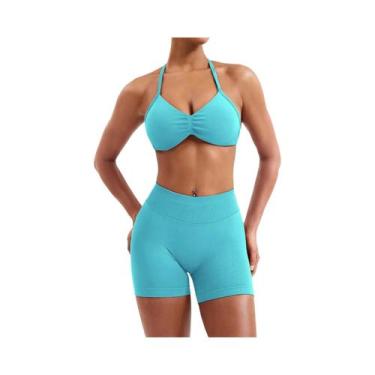 Imagem de Conjunto De Sutiã Esportivo Sem Costas Para Mulheres, Ajuste Justo, Sh