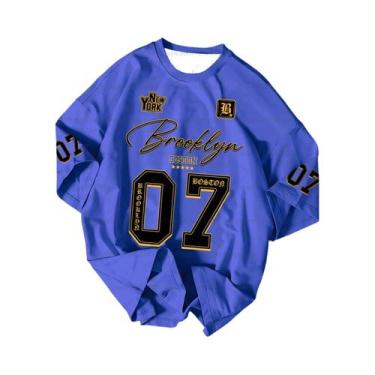 Imagem de Camiseta Esportiva Brooklyn plus Size Masculina E Feminina De Manga Cu