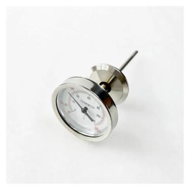 Imagem de Termômetro triplo alongado de 3,8 cm OD 50,5 mm, termômetro de escala dupla com virola para fermentação caseira (termômetro)