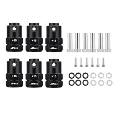 Imagem de NMNRC 6Pcs Steel +15MM (20mm in Length) Wide Extension Wheel Hex 12MM Hub Spacers Kit for Axial TRX6 1/10 RC Crawler Car Upgrades Part