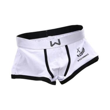 Imagem de Cuecas Boxer Masculinas De Algodão Respirável U-Convexo Confortáveis C