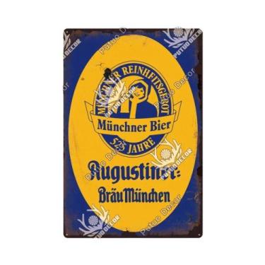 Imagem de Placa De Metal Vintage Da Marca De Cerveja Alemã Para Decoração De Bar