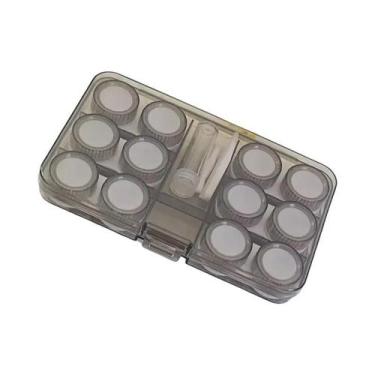 Imagem de Estojo Transparente 6 Em 1 Para Lentes De Contato Com Pinça, Caixa Por