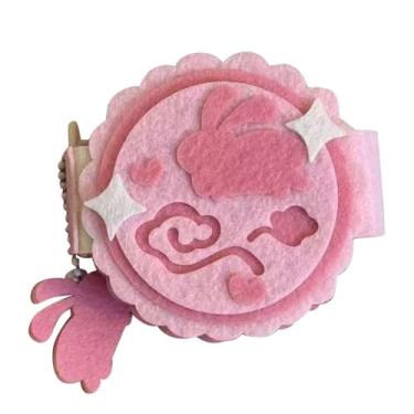 Imagem de Álbum de fichário de photocard, álbuns de cartões feitos à mão em feltro de coração fofo, mini álbum de fotos portátil, álbum de fotos, porta-cartões MiniPhoto, com pingente DIY Keychian, para coleção