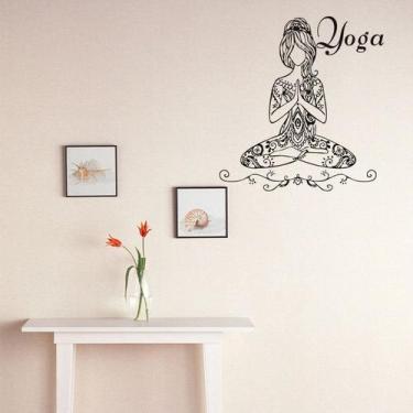 Imagem de Adesivos de parede Yoga Pose Serene Yoga PVC 57x60cm - yiweisai