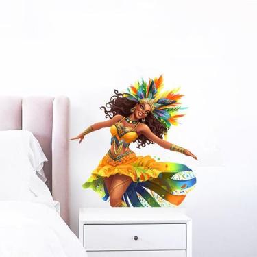 Imagem de Adesivo de parede Colorful Dancing Girl PVC 40x60cm - yiweisai