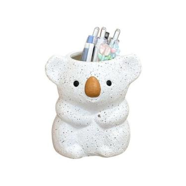 Imagem de Porta-canetas, fofo, material de vinil em forma de coala, 11x9x11,5 cm