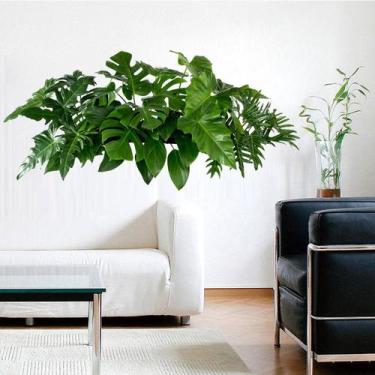 Imagem de Adesivos de parede Tropical Green Leaves Monstera 29x60cm PVC - yiweis