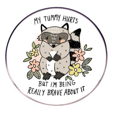 Imagem de Brooch Pin Cute Raccoon Enamel Badge Funny Quote 3x3cm - yiweisai