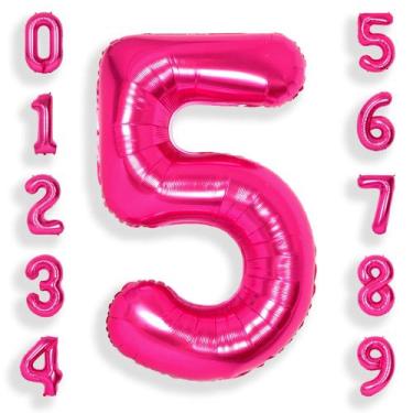 Imagem de Balões Foil Helium Number Festa de 5º Aniversário da SUWEN