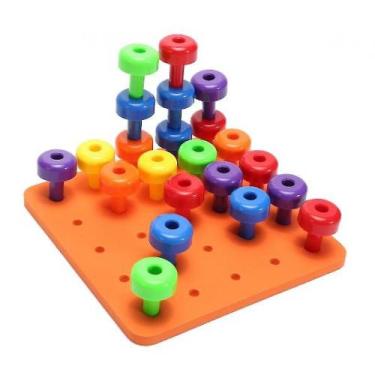 Imagem de Unha de brinquedo Building Block para crianças Design criativo de xadr