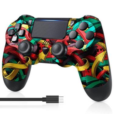 Imagem de Controlador PS4 MOOGOLE Wireless com cabo USB, bateria de 1000mAh