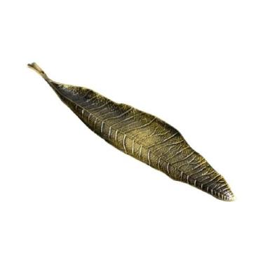Imagem de Suporte Para Incenso Em Forma De Folha Em Liga Antiga, Bandeja Para In