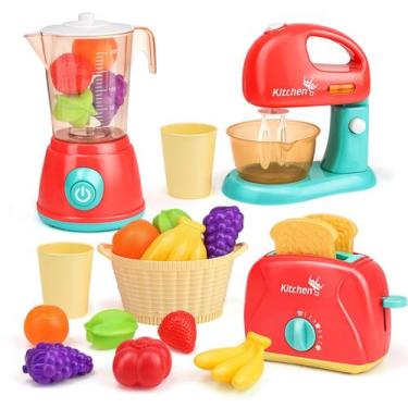Imagem de Conjunto de cozinha Pretend Play Aomola com batedeira, liquidificador,