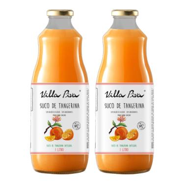 Imagem de Kit 2X: Suco de Tangerina Integral Sem Açúcar Villa Piva 1L