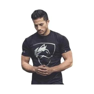 Imagem de Camiseta De Treinamento Esportiva Masculina De Verão Em Algodão Elásti