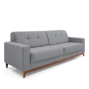 Imagem de Sofá 4 Lugares Herval Safira Linho Cinza, 240 cm