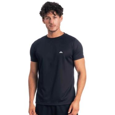 Imagem de Camiseta Masculino Dry Fit Manga Curta Mezul Losango Essencial, Preto,