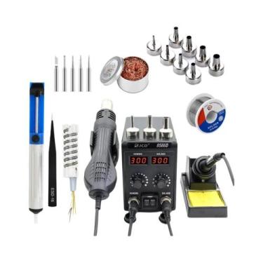 Imagem de Estação De Soldagem LED Com Temperatura Ajustável E Pistola De Ar Quen