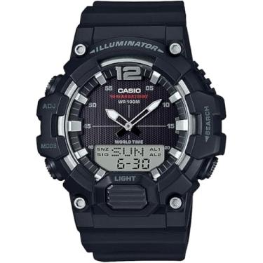 Imagem de Casio Relógio masculino HDC-700-1AVCF clássico, analógico-digital, quartzo, preto, Preto/prata, Esportivo