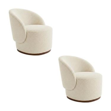 Imagem de Kit 2 Poltronas Orgânicas Decorativas Premium para Recepção Clínica em