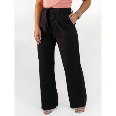 Imagem de Calça Feminina Pantalona Alfaiataria Viscose Amarração Alta Anticorpus-Feminino