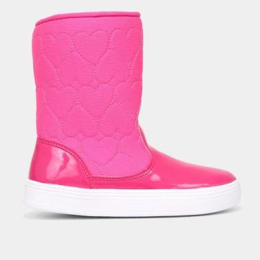 Imagem de Bota Bebê Tininha Confort Baby Corações com Laço de Cabelo Menina, Pin