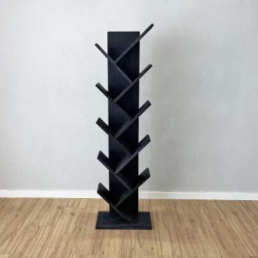 Imagem de Estante de Madeira para Livros Tree Alta Preto - ArtFactory Design