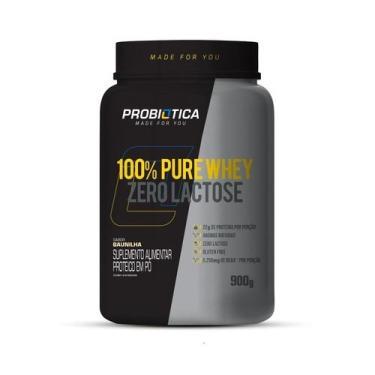 Imagem de 100% Pure Whey Zero Lactose (900g) - Sabor: Baunilha - Probiótica