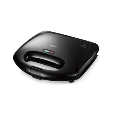Imagem de Sanduicheira Elgin Fast Time 800W Placas Duplas Antiaderente -, Preto,