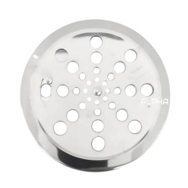 Imagem de Tampa Ralo Grelha Redonda 15x15cm Inox Função Abre/Fecha Cor:Cromado