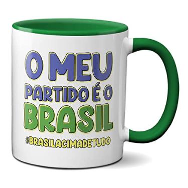 Imagem de Caneca Brasil Acima De Tudo O Meu Partido É O Brasil (Verde)