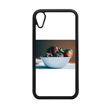 Imagem de Capa Fresh Strawberry Photogrephy com imagem de frutas para iPhone XR para proteção de telefone Apple