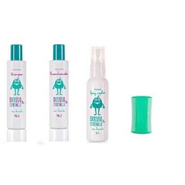 Imagem de Kit Mata Piolho E Lêndeas Abelha Rainha + Pente Fino