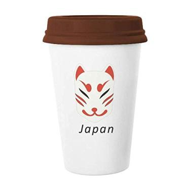 Imagem de Caneca tradicional japonesa de cabeça de raposa local de vidro de cerâmica para copo de café