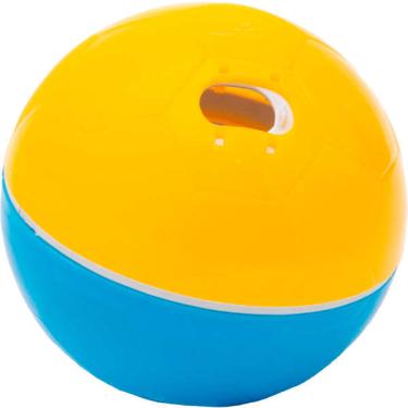 Imagem de Brinquedo Amicus Crazy Ball Azul e Amarelo para Cães e Gatos - Tam. P