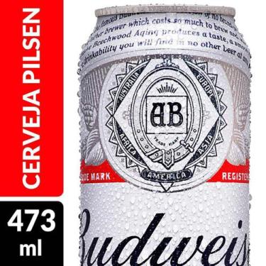 Imagem de Kit Com 12 Cerveja Budweiser Lata 473 Ml