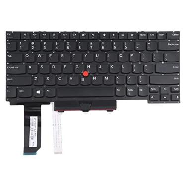 Imagem de Yuchao Teclados de substituição Teclado da versão dos EUA com apontando para a Lenovo ThinkPad E14 Gen 1 Gen 2 Acessórios para computador