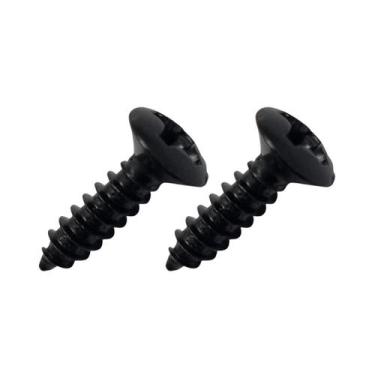 Imagem de Kit 2 Parafuso Escudo 3Mm X 12Mm Guitarra Baixo Preto - Ronsani