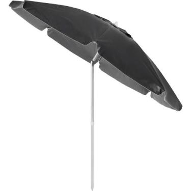 Imagem de Guarda-Sol Articulado 2,40m em Bagum e Alumínio Preto Bel, 2,40m