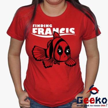 Imagem de Baby Look Finding Francis 100% Algodão - Deadpool - Geeko, Vermelho le