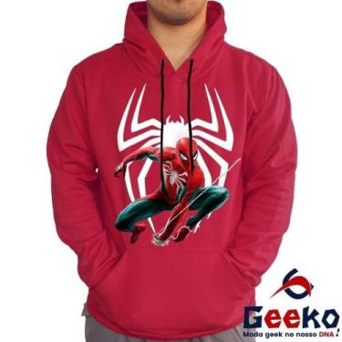 Imagem de Moletom Canguru Homem Aranha Algodão Spiderman Homem-Aranha Geeko, Ver