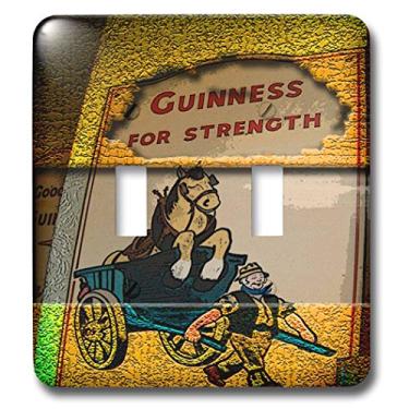 Imagem de 3dRose LLC lsp_44628_2 A Poster of A Guinness for Strength Sign in Ireland Posturized and Given Depth and Texture Double Toggle Switch
