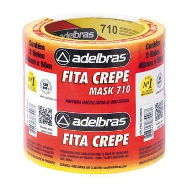Imagem de 2 rolos Fita Crepe 48 mm. x 50 m. Mask Imobiliária 710 Adelbrás - Adel