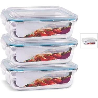 Imagem de Conjunto de Potes de Vidro Herméticos para Marmitas e Alimentos Fresco